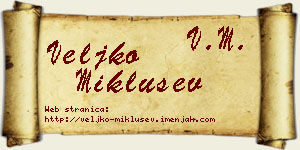 Veljko Miklušev vizit kartica
